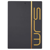 Modern, aangepast groot monogram klembord (Achterkant)