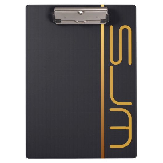 Modern, aangepast groot monogram klembord (Voorkant)