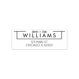 Modern | Aangepaste adresstempel Zelfinktende Stempel