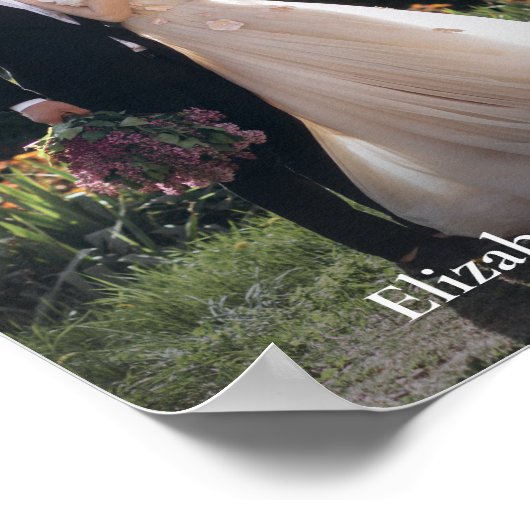 Modern aangepaste bruiloft foto poster (Hoek)