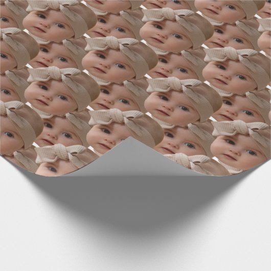 Modern aangepaste gezicht voor Baby kerst beste ca Cadeaupapier (Hoek)