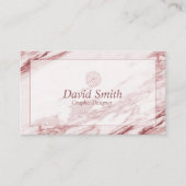 Modern aangepaste QR-code grafisch ontwerper Roos Visitekaartje (Voorkant)