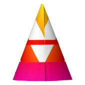 Modern aangepaste verjaardagsnaam Schattige cool k Feesthoedjes (Achterkant)