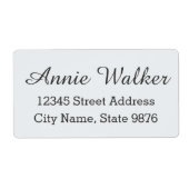 Modern aangepaste verzendlabel - Clear Snow White (Voorkant)