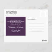 Modern | Aankondiging van het Afstuderen van Elega Briefkaart (Achterkant)