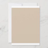 Modern aards beige elegante bruiloft kaart (Achterkant)