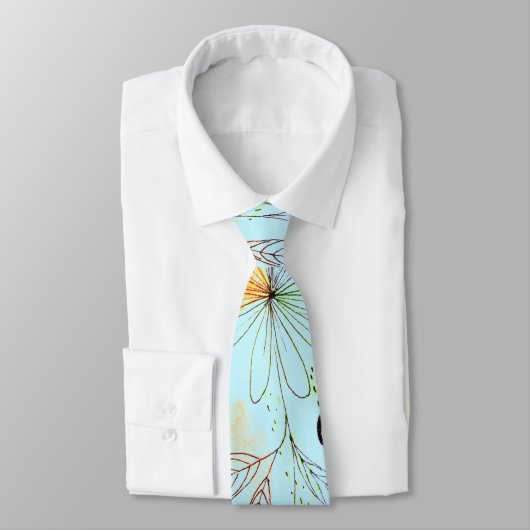 Modern Abstrac Business Pattern Blue Yellow Stropdas (Gebonden)