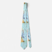 Modern Abstrac Business Pattern Blue Yellow Stropdas (Voorkant)