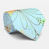 Modern Abstrac Business Pattern Blue Yellow Stropdas (Opgerold)