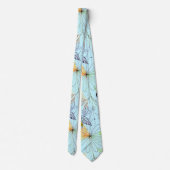 Modern Abstrac Business Pattern Blue Yellow Stropdas (Achterkant)