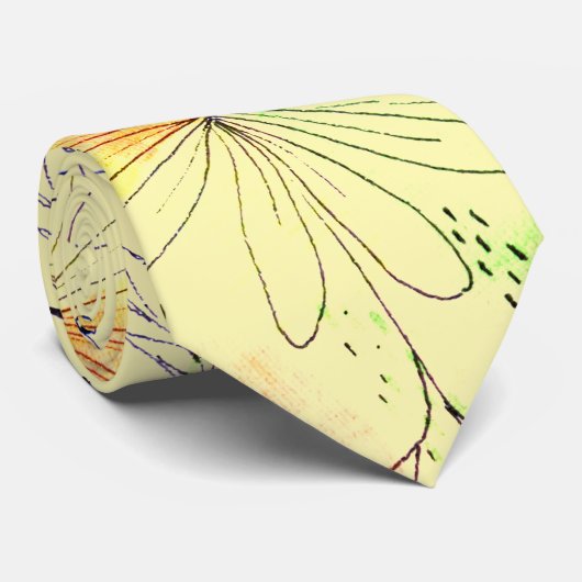 Modern Abstrac Business Pattern Yellow Stropdas (Opgerold)