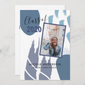 Modern Abstract Afstuderen penseelstreek Kaart (Voorkant / Achterkant)