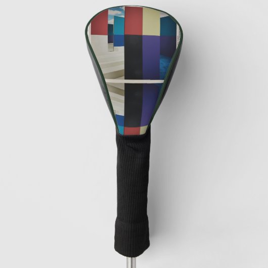 Modern Abstract Architectural Color-Block Golf Golfheadcover (Voorkant)