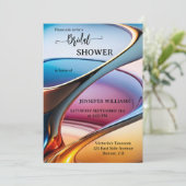 Modern Abstract Art Vrijgezellenfeest Kaart (Staand voorkant)