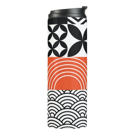 Modern Abstract: Artistiek Design Canvas. Thermosbeker (Gedraaid links)