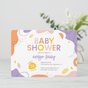 Modern Abstract Baby shower Kaart