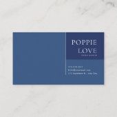 Modern Abstract Bedrijfsblauw & Wit Visitekaartje (Achterkant)