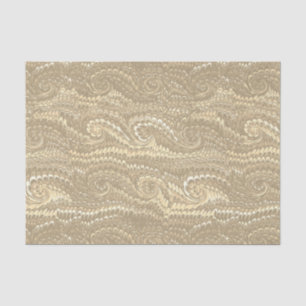 Modern Abstract beige wervelingen marmeren patroon Tissuepapier