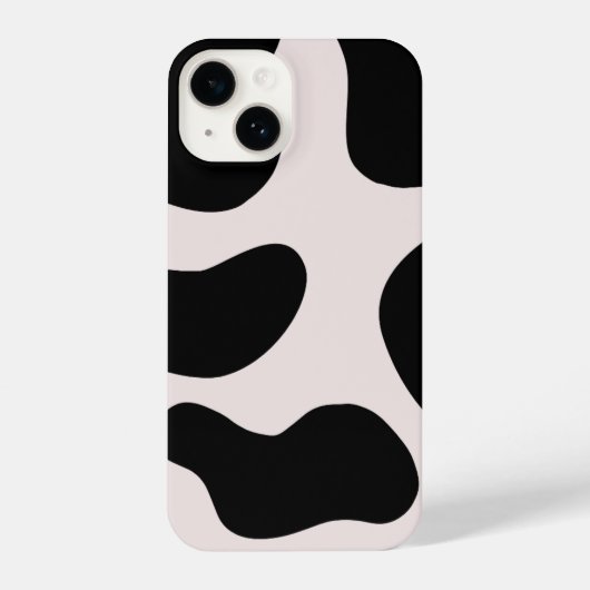 Modern Abstract Black Blob Pattern Phone Case iPhone Hoesje (Achterkant)