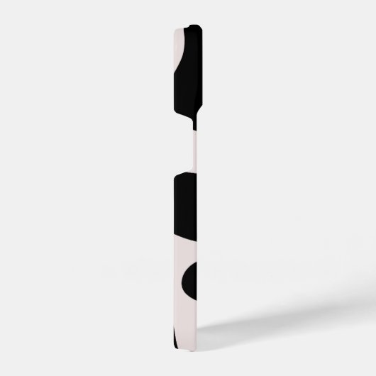 Modern Abstract Black Blob Pattern Phone Case iPhone Hoesje (Rechterkant)