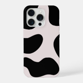 Modern Abstract Black Blob Pattern Phone Case  iPhone 15 Pro Hoesje