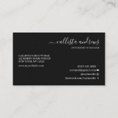 Modern Abstract Black Earth Tone Signature Script Visitekaartje (Achterkant)