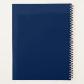 Modern abstract blauw aanpassen planner (Achterkant)