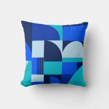 Modern Abstract Blauw Geometrisch Vormpatroon