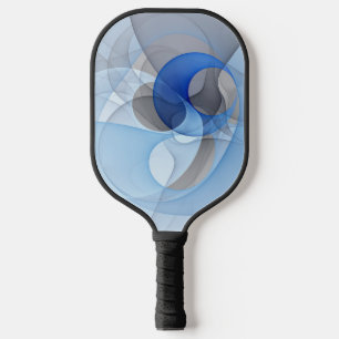 Modern Abstract Blauw Grijs Fractal Art Graphic Pickleball Paddle