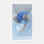 Modern Abstract Blauw Grijs Fractal Art Graphic Servet (Voorkant)