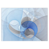 Modern Abstract Blauw Grijs Fractal Art Graphic Tafelkleed (Voorkant (Horizontaal))