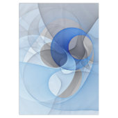 Modern Abstract Blauw Grijs Fractal Art Graphic Tafelkleed (Voorkant)