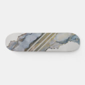 Modern Abstract blauw inktontwerp Skateboard (Horizontaal)