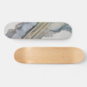 Modern Abstract blauw inktontwerp Skateboard (Horizontaal)