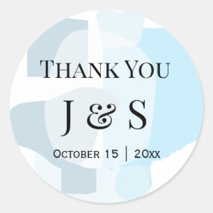 Modern Abstract blauw minimalistische artistieke b Ronde Sticker