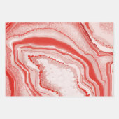 Modern Abstract blauw roze geode Gemstone Inpakpapier Vel (Voorkant 3)