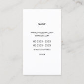 Modern Abstract Blauw Schwarze Linien Visitekaartje (Achterkant)