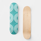 Modern Abstract blauw wit Mandala Pattern Skateboard (Voorkant)