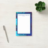 Modern Abstract Blauwe Turquoise & Paars Post-it® Notes (Kantoor)