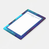 Modern Abstract Blauwe Turquoise & Paars Post-it® Notes (Schuin)