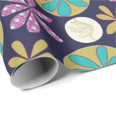 Modern Abstract bloemig Cadeaupapier (Rol Hoek)