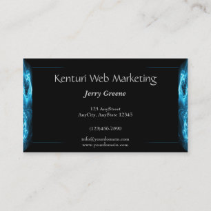 Modern Abstract Blue Hi Tech Visitekaartje