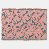 Modern Abstract Blue & Pink Geometric Pattern Flee Deken (Voorkant)
