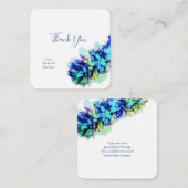 Modern Abstract Blue & Turquoise Wedding Dank je Notitiekaartje (Voorkant / Achterkant)