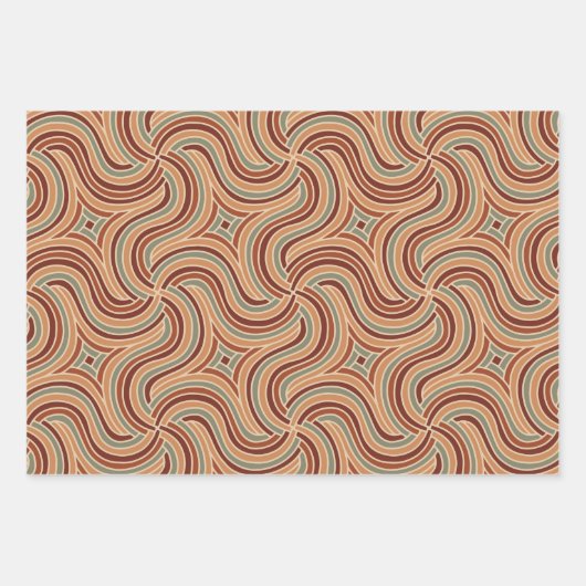 Modern Abstract Bohemiaans gebarentaal Inpakpapier Vel (Voorkant)