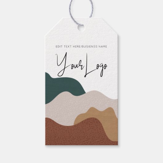 Modern Abstract Boho Business Clohing Hang Label Cadeaulabel (Voorkant)