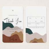 Modern Abstract Boho Business Clohing Hang Label Visitekaartje (Voorkant /achterkant)