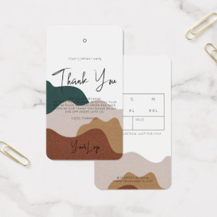 Modern Abstract Boho Business Clohing Hang Label Visitekaartje