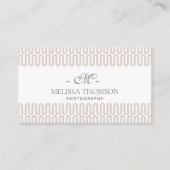 Modern Abstract Boho Neutral Beige Professional  Visitekaartje (Voorkant)