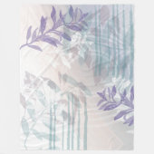 Modern Abstract botanisch blad Fleece Deken (Voorkant)